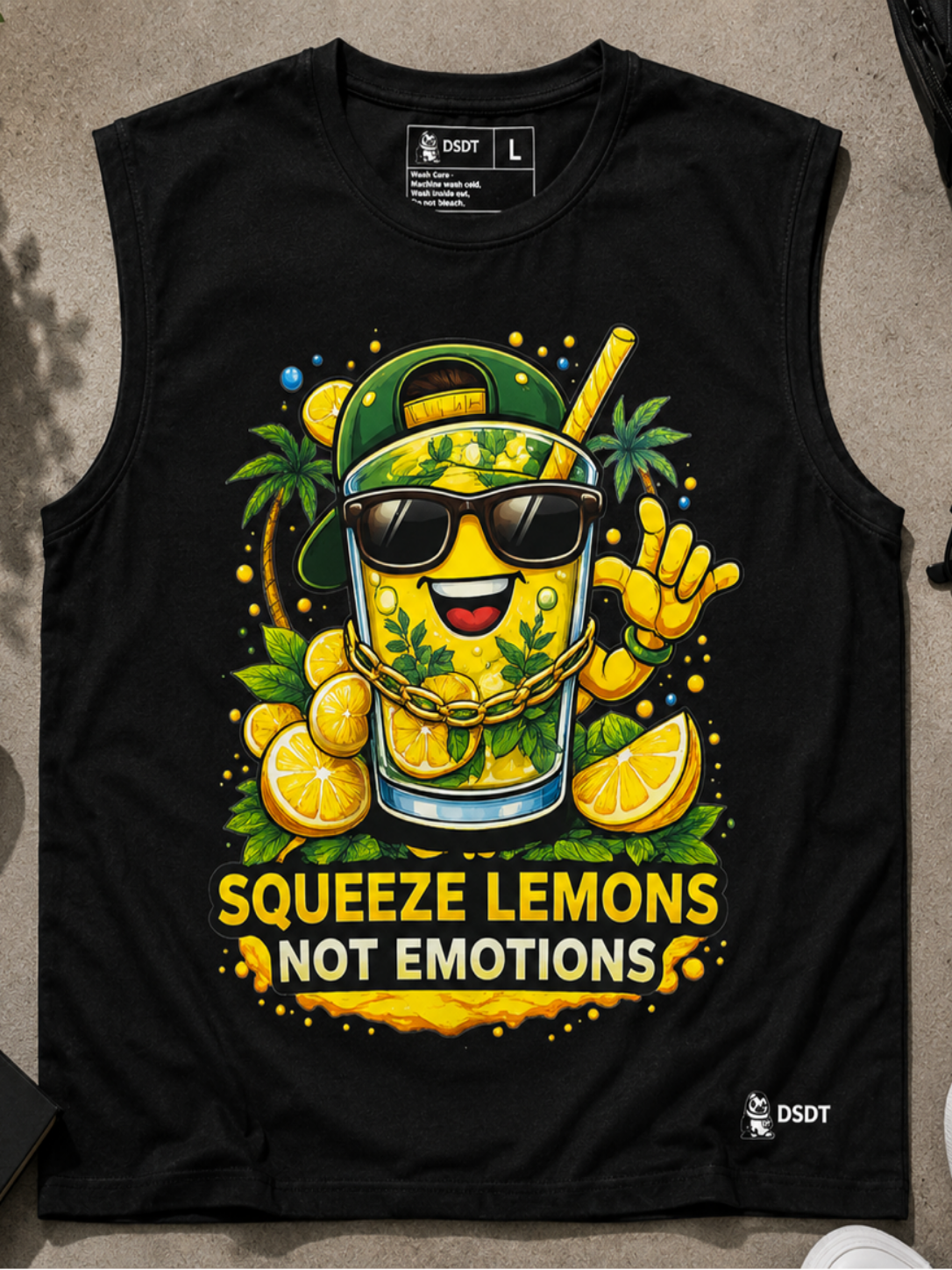 Squeeze Lemons, Not Emotions – Sarcastic Wellness Tank Top
