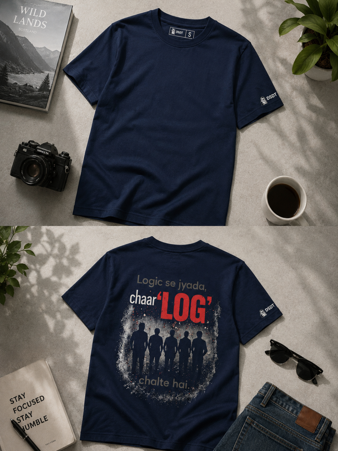 Logic Se Jyada Chaar Log Chalte Hai – Savage Indian Reality T-Shirt