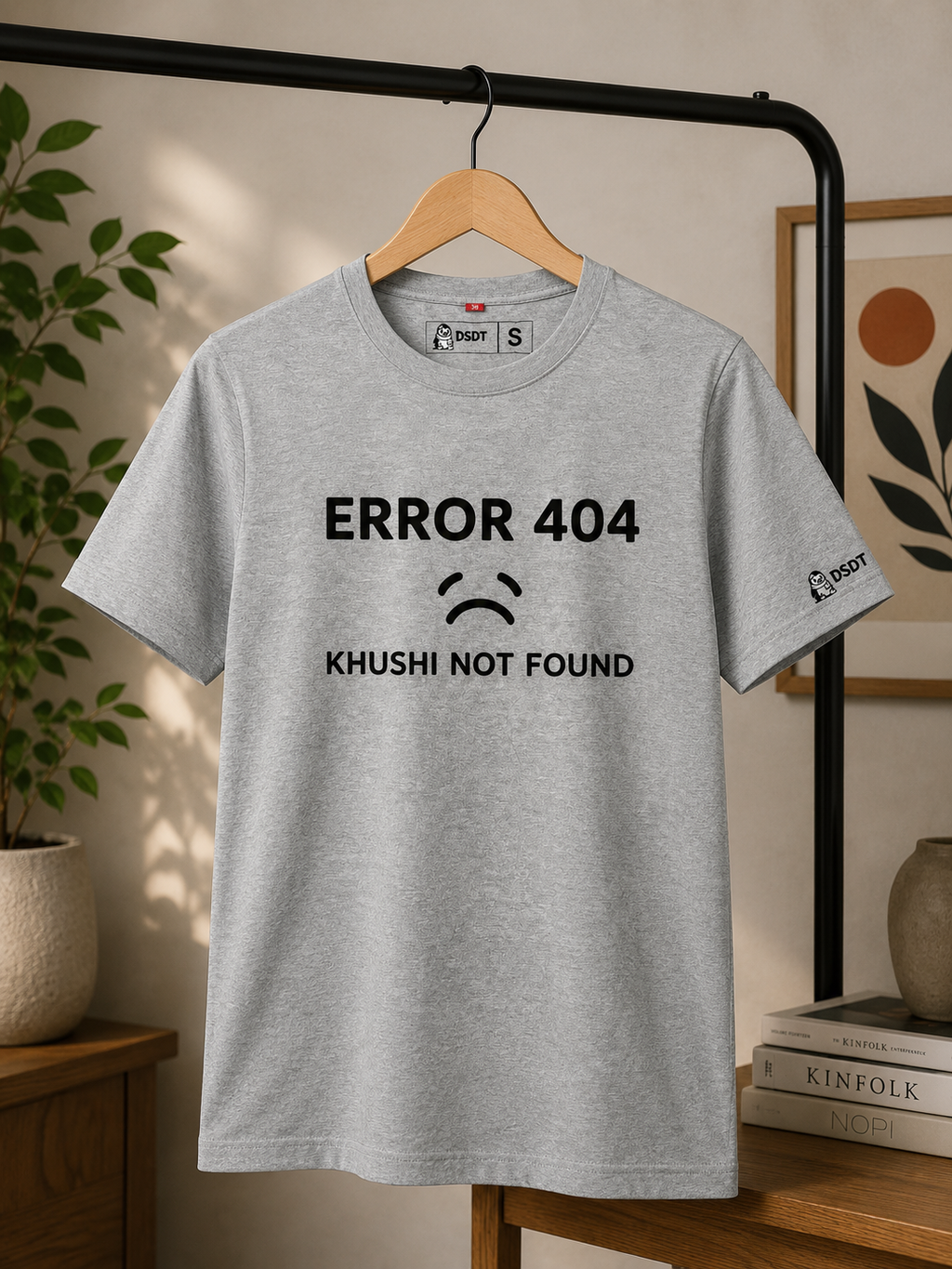 Error 404 – Khushi Not Found | Tech Support For Your Feelings T-Shirt