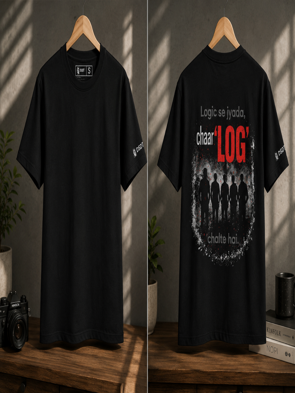 Logic Se Jyada Chaar Log Chalte Hai – Savage Indian Reality T-Shirt