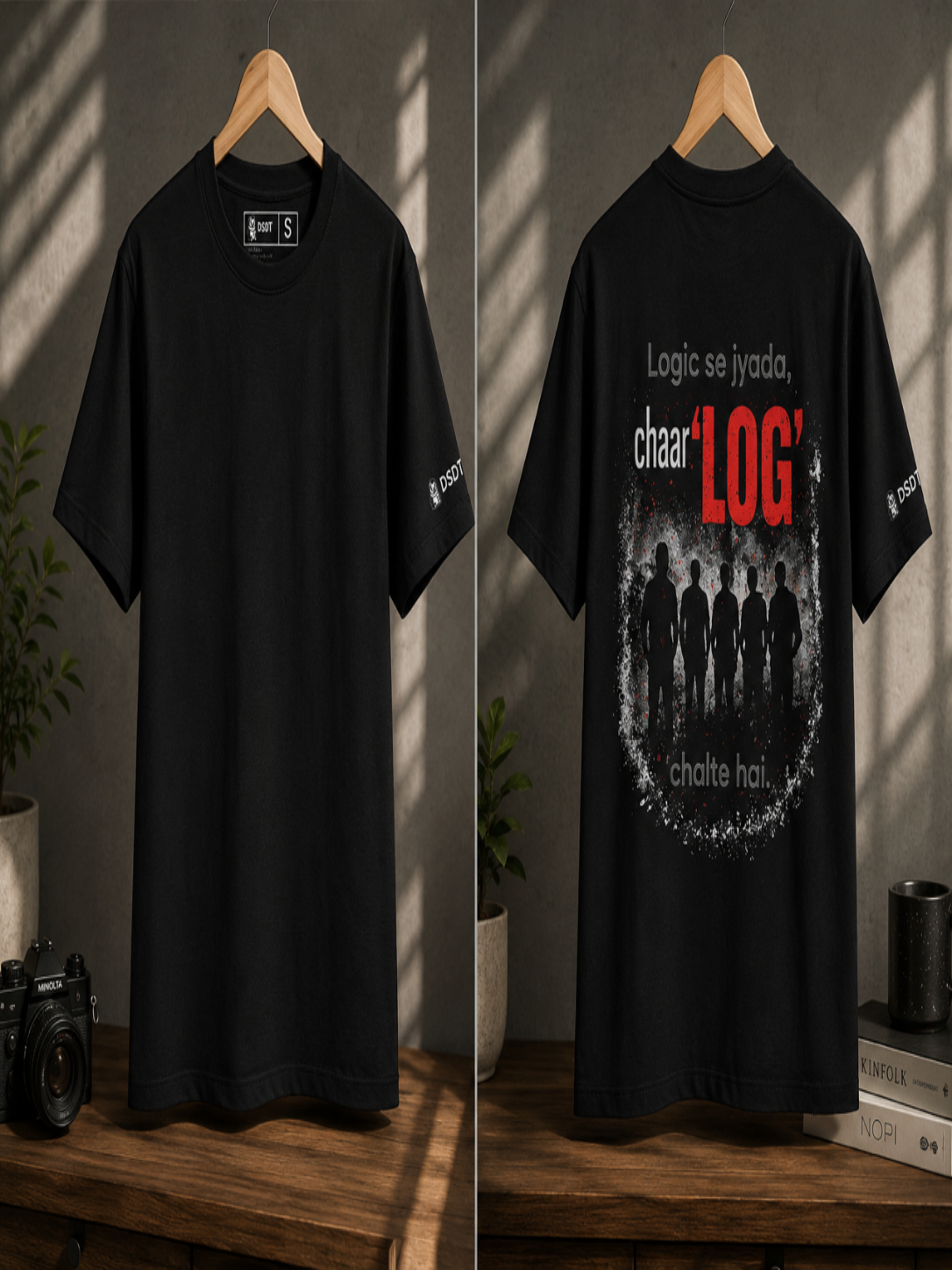 Logic Se Jyada Chaar Log Chalte Hai – Savage Indian Reality T-Shirt