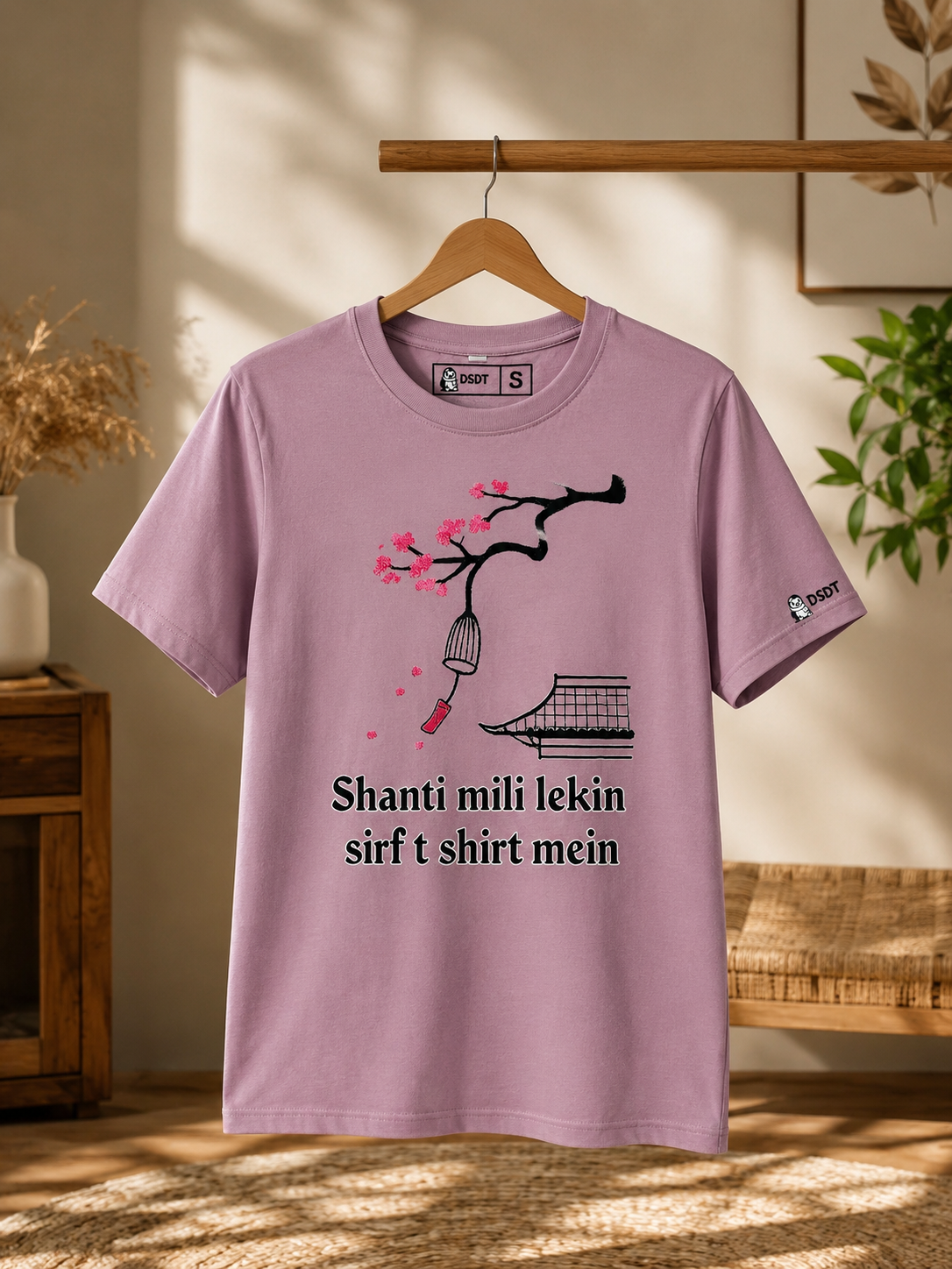 Shanti Mili Lekin Sirf T-Shirt Mein – Realistic Peace T-Shirt